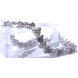 14ct white gold black and white diamond