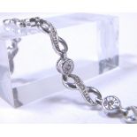 9ct white gold diamond set bracelet, RRP