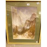 Large gilt framed landscape print