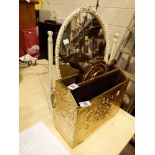 Brass vintage magazine rack,