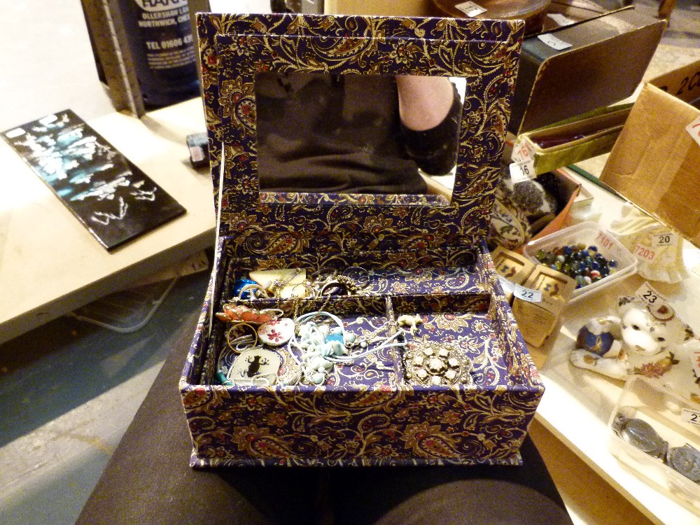 Box of costume jewellery