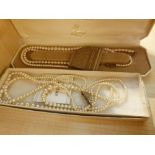 Two sets of cased Lorus pearls