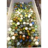 Large box of vintage marbles