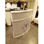 Wooden reception desk, L: 120 cm,