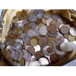 Heart shaped tin of mixed coinage