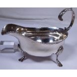 Hallmarked silver sauce boat,