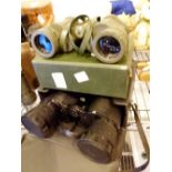 Two pairs of cased binoculars Mark Schoffel 10x50 and Schoffel 8x40