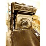 Micro Press 5 x 4 inch plate sports camera with three film backs