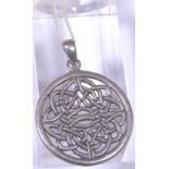 Sterling silver Celtic pendant on a sterling silver necklace