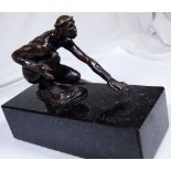 C1990 Bronze by Ed Isaacson, of African Tracker,