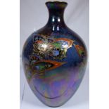 Crown Devon lustre butterfly vase,