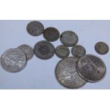Quantity of continental coinage including silver