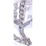 Sterling silver solid gents curb chain,