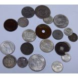 Quantity of worldwide coinage including Silver