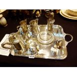 Mixed French plated ware