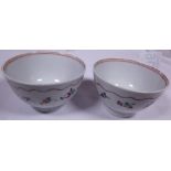 Two Chinese tea bowls,