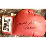 Signed boxing glove from Ernie Shavers to glove with COA from All Star Signings