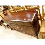 Stag Minstrel sideboard, three drawers over three cupboards,