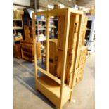 Oak shelving unit,