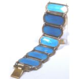 Sterling silver and enamel bracelet