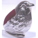 Silver large chick pin cushion