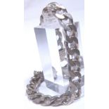 Sterling silver curb bracelet,