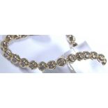 9ct diamond line bracelet, approximately 1.