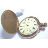 Waltham crown wind full hunter pocket watch, 7 jewels s/no 761717,