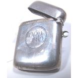 Hallmarked silver vesta case