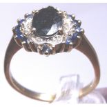 9ct gold stone set ring