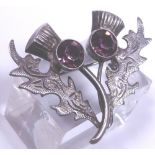 Sterling silver Scottish thistle brooch