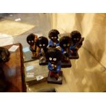 Set of six Robertsons golly bandsmen