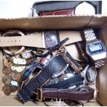 Box of mixed wristwatches and parts