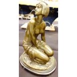 Bronze seated nude signed A Gennarelli,