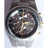 Seiko titanium chronograph gents wristwatch