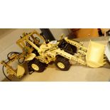 Lego built tractor with back hoe