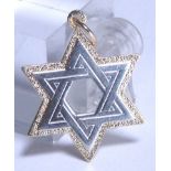 9 ct yellow and white gold Star of David