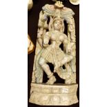 Carved wood Indian Goddess,