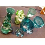 Collection of blue glass