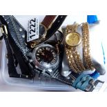 Box of mixed wristwatches including Seiko