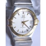 Omega Constellation gents wristwatch on stainless steel bracelet