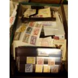 Box of mixed stamps,