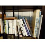 Shelf of bird and nature books