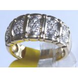 14ct gold chunky diamond ring, RRP £700,