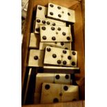 Ivory set of dominoes in original box