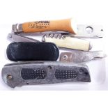 Box of penknives including Opinen folding knife