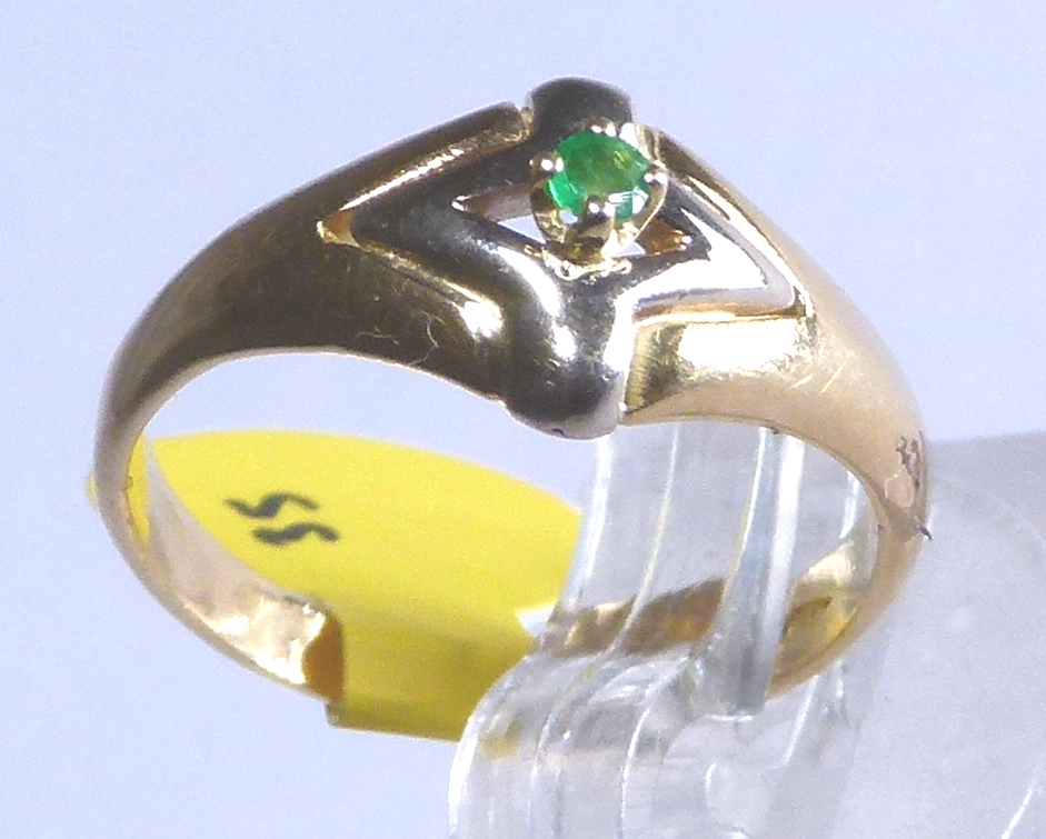 18ct gold emerald solitaire ring, RRP £400,