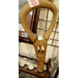 Carved South African walking stick