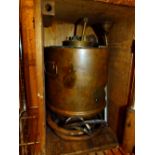 Baird & Tatlock copper double boiler with wooden case,