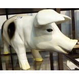 Ceramic garden pig,